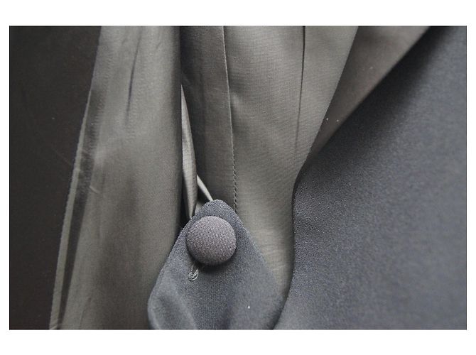 Guy Laroche Smoking Kleid Schwarz Acetat Viskose - Ansicht 8