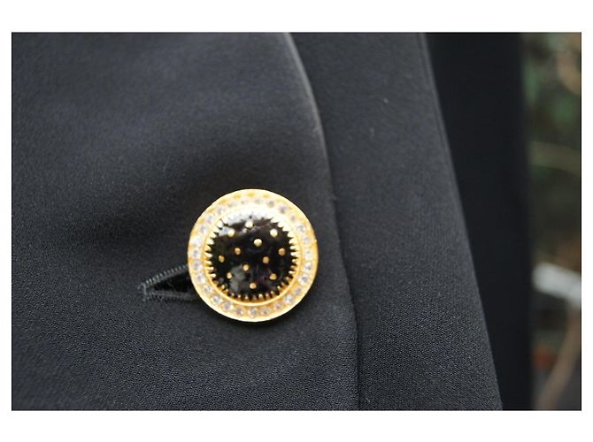 Guy Laroche Smoking Kleid Schwarz Acetat Viskose - Ansicht 9