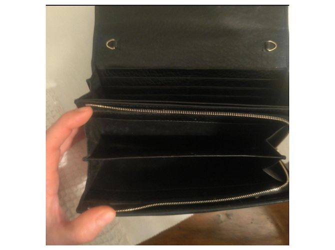 Cartera Gucci Horsebit en cuero negro con cinta Web - vista 7