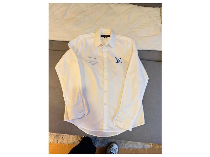 Camicia Louis Vuitton Resort 2021 Stella Marina Bianco Blu Multicolore - vista 6