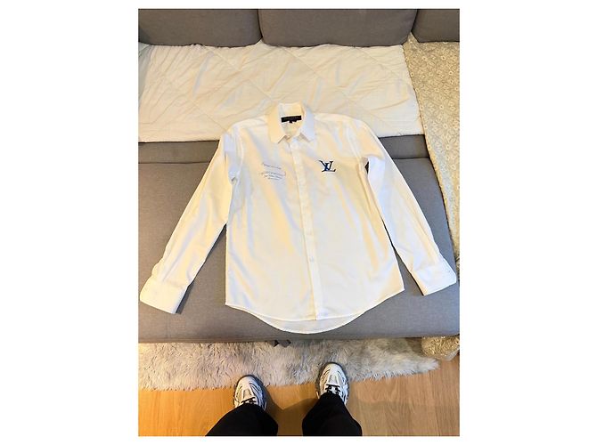 Camicia Louis Vuitton Resort 2021 Stella Marina Bianco Blu Multicolore - vista 7