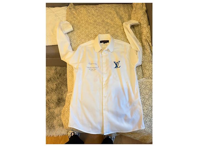 Camicia Louis Vuitton Resort 2021 Stella Marina Bianco Blu Multicolore - vista 8