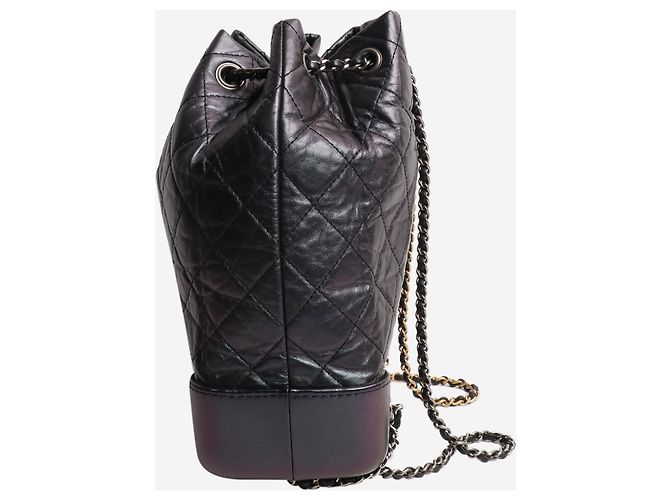 Chanel Mochila acolchoada de couro de cordeiro Gabrielle 2019 roxa Roxo - vista 2