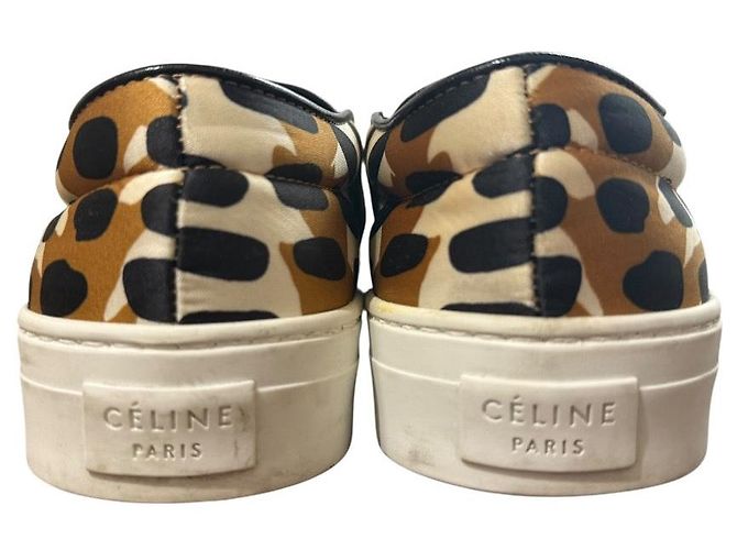 Céline Sneakers Slip-on Skater Celine Marrone Nero Bianco - vista 4
