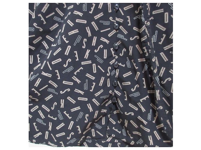 Autre Marque Abito camicia con volant e stampa del logo PINK HOUSE Nero - vista 6