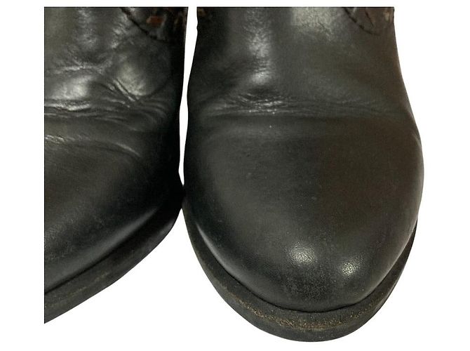 Autre Marque UGG Charlotte Lederstiefeletten Schwarz - Ansicht 4