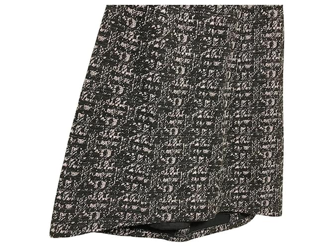 Autre Marque Falda midi Rene Negro Rosa - vista 2