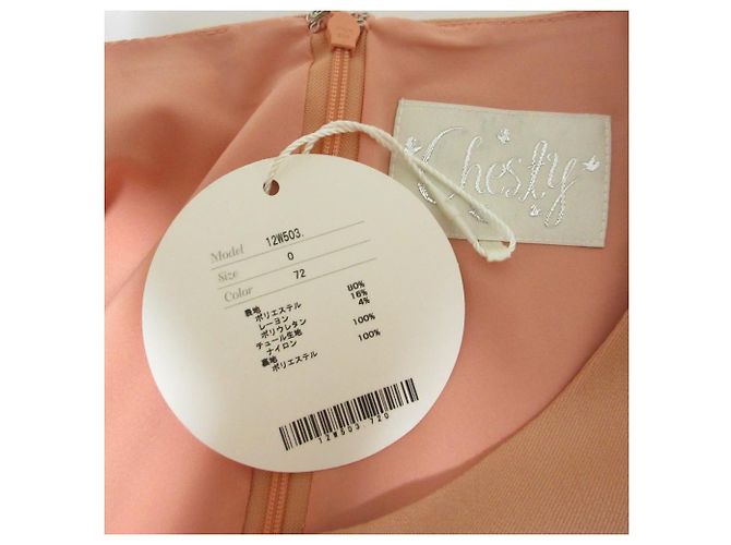 Autre Marque Chesty Punkt Tüll Langkleid Pink - Ansicht 3