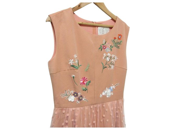 Autre Marque Chesty Punkt Tüll Langkleid Pink - Ansicht 4