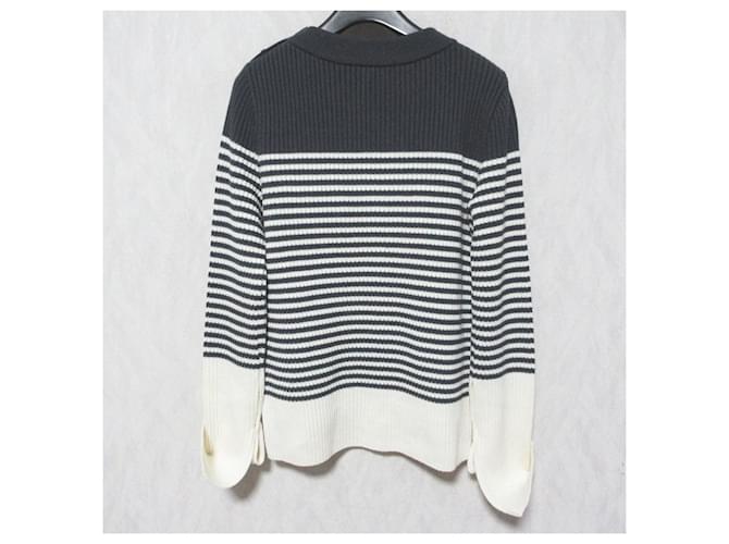Autre Marque WRAPINKNOT Wollstrickpullover Braun Weiß Aus weiß - Ansicht 2