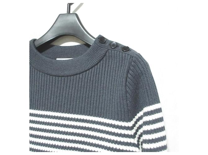 Autre Marque WRAPINKNOT Wollstrickpullover Braun Weiß Aus weiß - Ansicht 4