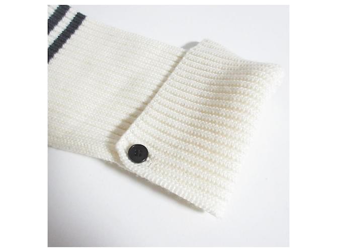 Autre Marque WRAPINKNOT Wollstrickpullover Braun Weiß Aus weiß - Ansicht 5