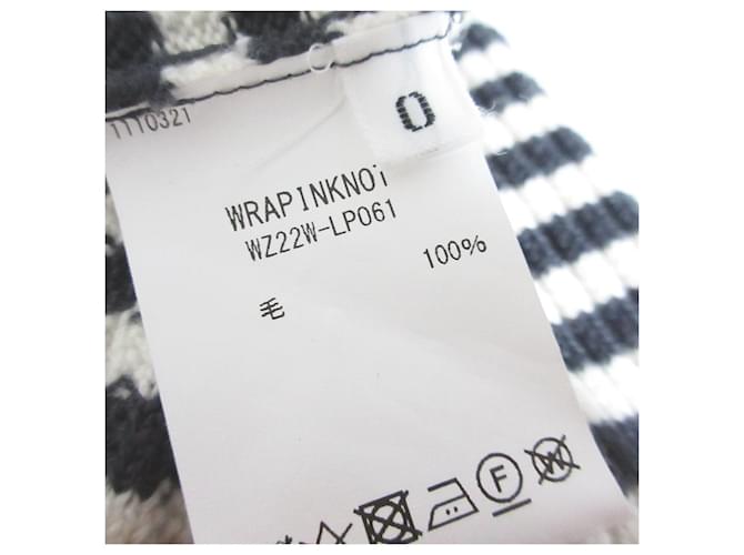 Autre Marque WRAPINKNOT Wollstrickpullover Braun Weiß Aus weiß - Ansicht 7