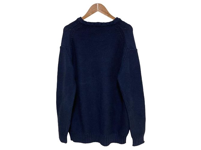 Autre Marque Strickpullover mit Anker-Motiv N°21 Blau Marineblau - Ansicht 2