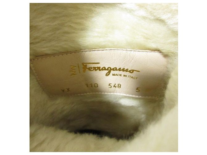Botas largas de shearling Salvatore Ferragamo Castaño - vista 4
