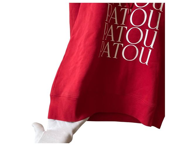 Autre Marque Baumwoll-Sweatshirt mit Patou-Logo-Print Rot - Ansicht 3