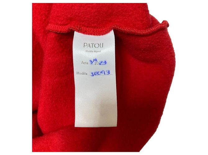 Autre Marque Baumwoll-Sweatshirt mit Patou-Logo-Print Rot - Ansicht 7