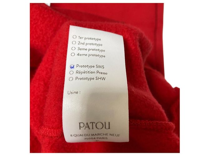 Autre Marque Baumwoll-Sweatshirt mit Patou-Logo-Print Rot - Ansicht 8