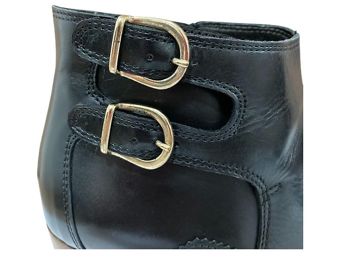 Autre Marque Lederkurze Stiefel Ford Mills Schwarz - Ansicht 8