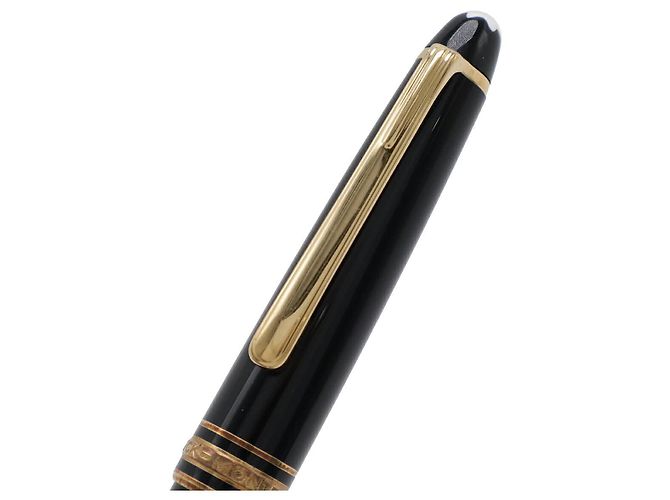 Pluma Montblanc Meisterstück Au585 Negro Dorado - vista 3
