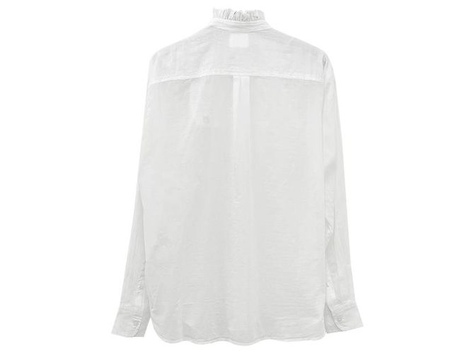 Isabel Marant Etpull GAMBLE Blusa di cotone bianca Bianco - vista 10
