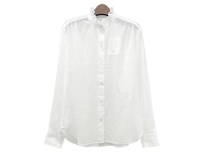 Isabel Marant Etpull GAMBLE Blusa di cotone bianca Bianco - vista 2