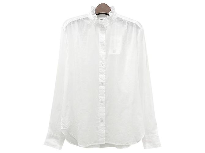 Isabel Marant Etpull GAMBLE Blusa di cotone bianca Bianco - vista 9