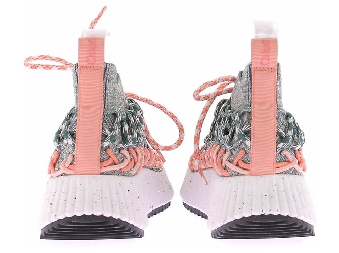 Chloé Sneakers "Nama" rosa e grigio - vista 5