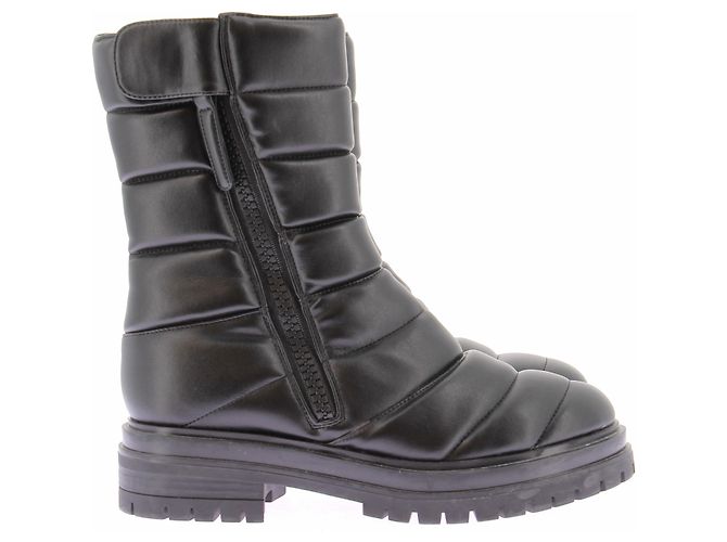 Gianvito Rossi Botas pretas de couro acolchoadas Preto - vista 2