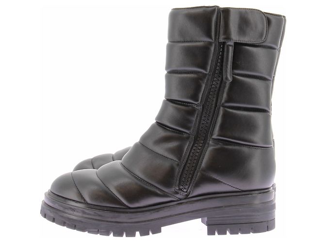 Gianvito Rossi Botas pretas de couro acolchoadas Preto - vista 3
