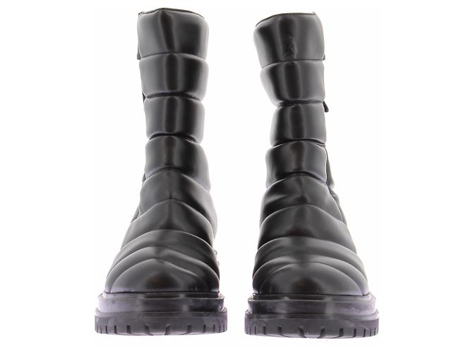Gianvito Rossi Botas pretas de couro acolchoadas Preto - vista 4