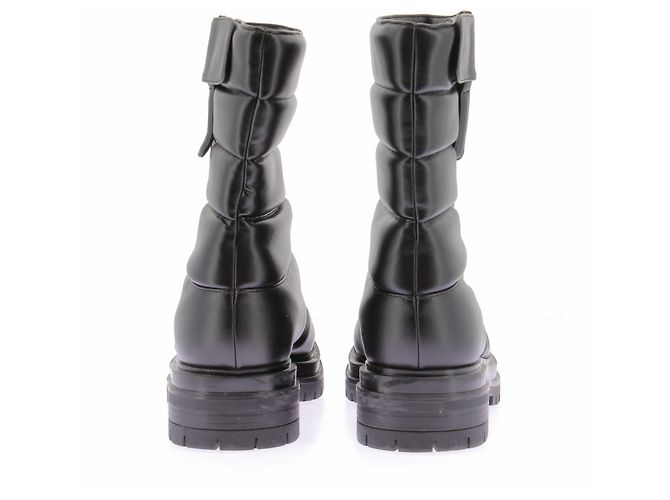 Gianvito Rossi Botas pretas de couro acolchoadas Preto - vista 5