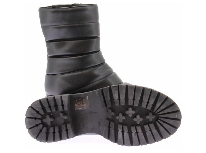 Gianvito Rossi Botas pretas de couro acolchoadas Preto - vista 6
