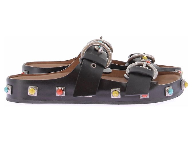 Etro Mule aperte nere in pelle Nero - vista 2