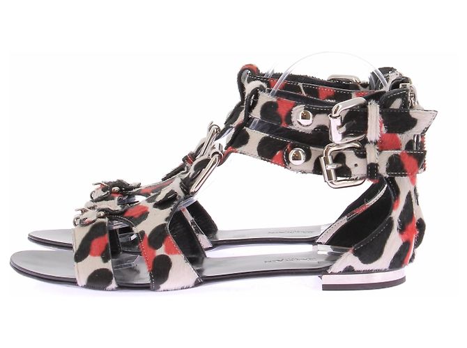 Balmain Sandali di mucca tricolore Multicolore - vista 3