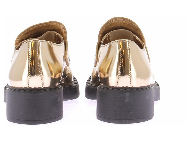 Prada Mocassini dorati in pelle D'oro - vista 5