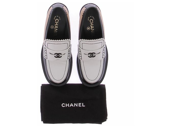 Chanel Mocassini bianchi "Loafers" Bianco - vista 7