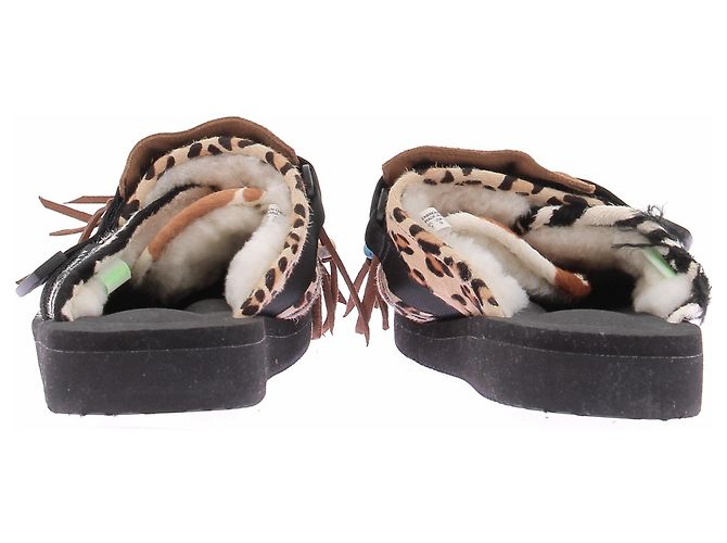 Autre Marque Mules marrones con flecos Castaño - vista 5
