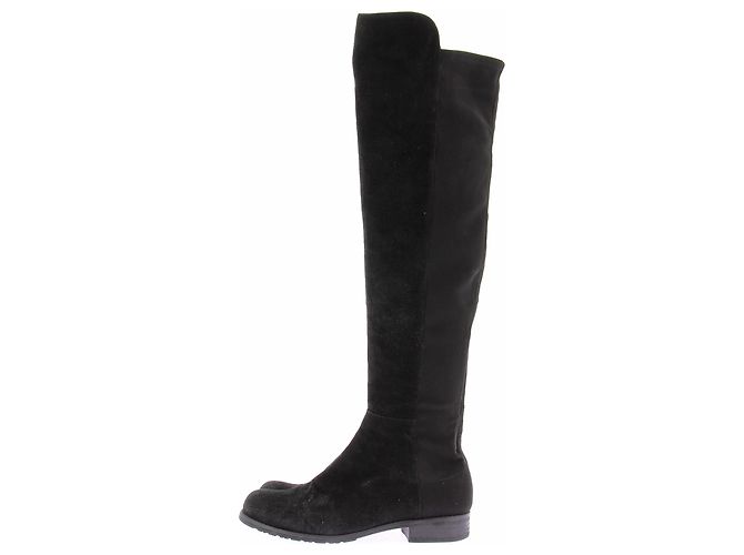 Stuart Weitzman Botas altas negras de ante Negro - vista 3