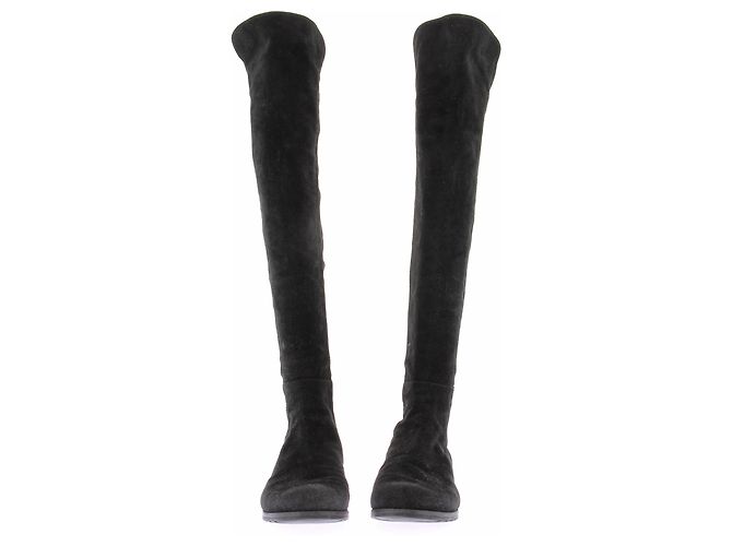 Stuart Weitzman Botas altas negras de ante Negro - vista 4