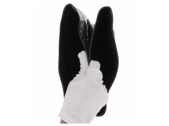 By Far Schwarze Lackleder-Stiefel mit Absatz - Ansicht 6