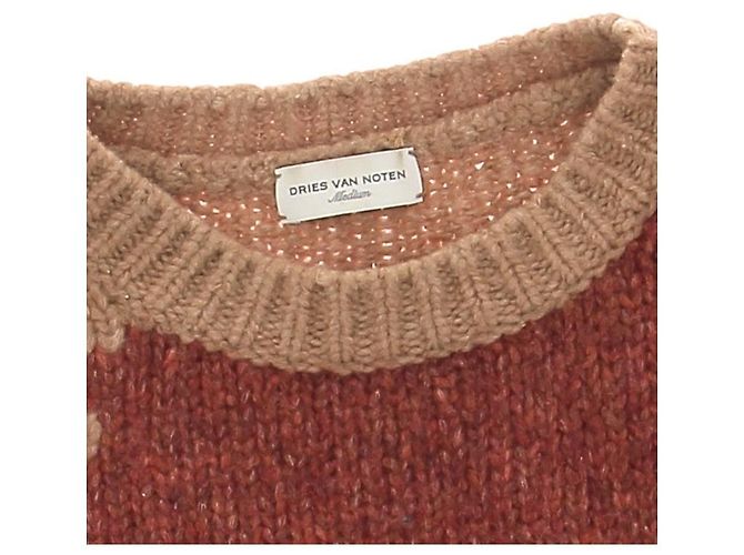 Dries Van Noten Wollpullover mit Mehrfarben Muster Beige - Ansicht 5
