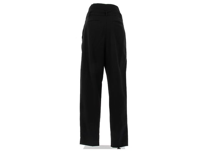 Iro Pantalón negro con cinturón de algodón - vista 2