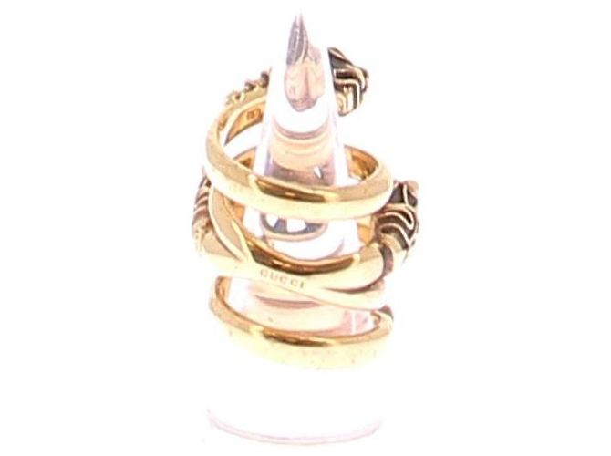 Gucci Anello con pantere in oro placcato D'oro - vista 2