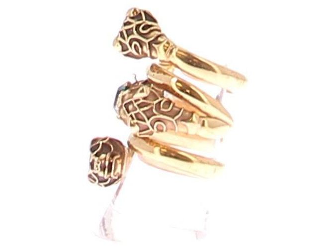 Gucci Anello con pantere in oro placcato D'oro - vista 4
