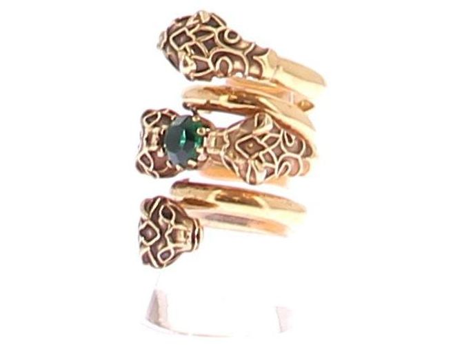 Gucci Anello con pantere in oro placcato D'oro - vista 5