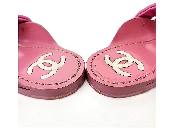 Chanel Chain Slippers Rosa - vista 3