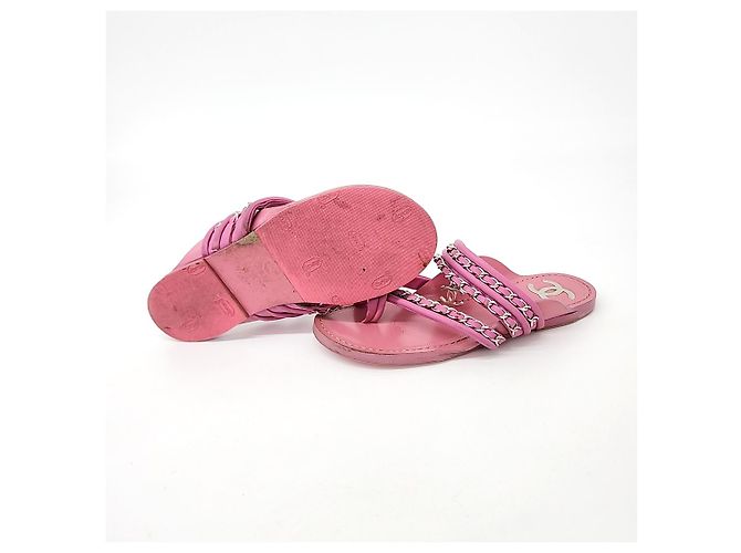 Chanel Chain Slippers Rosa - vista 4