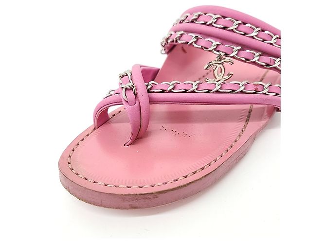 Chanel Chain Slippers Rosa - vista 5