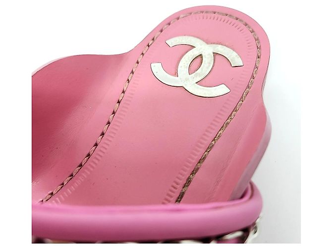 Chanel Chain Slippers Rosa - vista 6